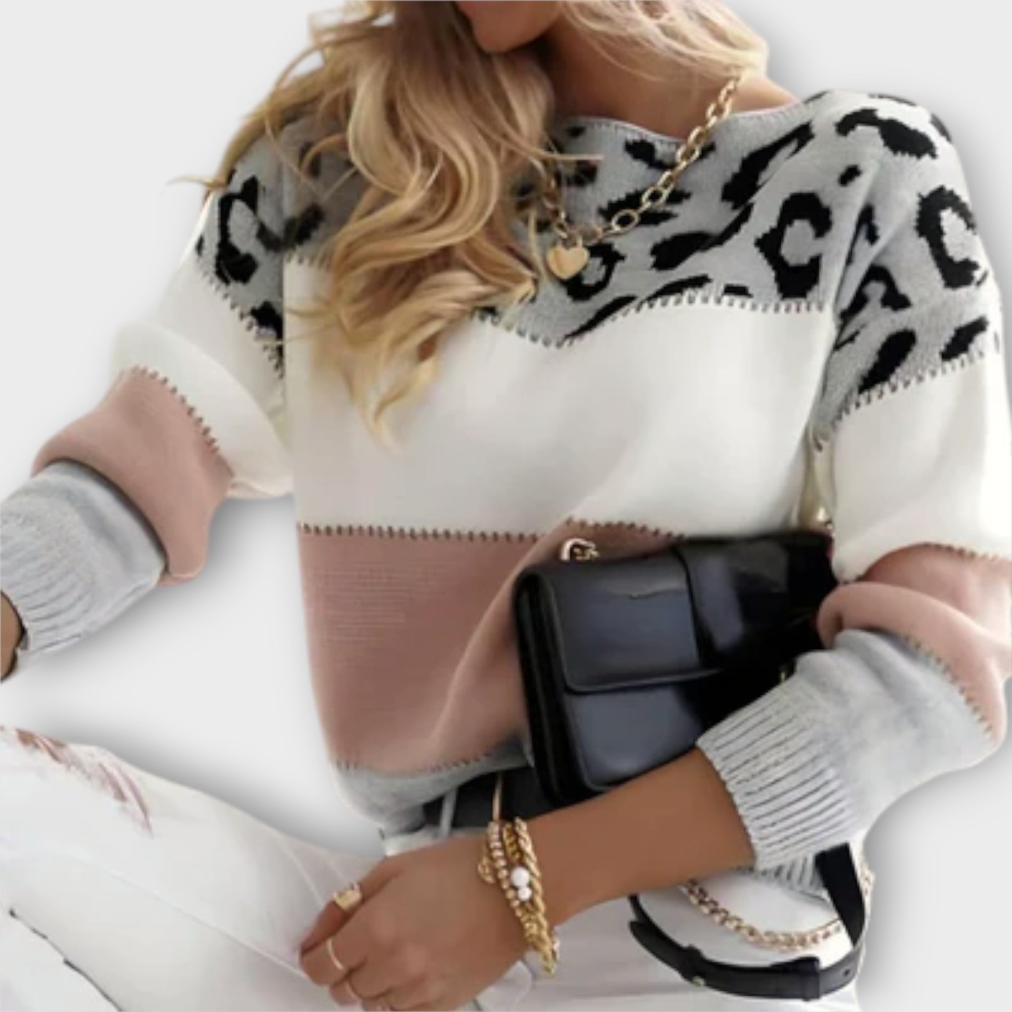 Petra – Suéter informal con diseño de leopardo