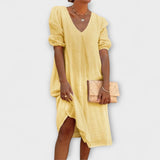 Fanny - Elegante vestido de verano con detalles de ganchillo