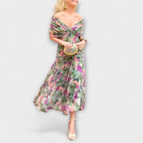Aurora - Elegante vestido maxi con escote de pico