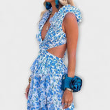 Elin - Maxivestido con bajo con volantes y aberturas
