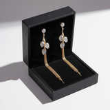 Pendientes con flor de cristal