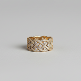 Krista | Anillo vintage de punto con circonita cúbica