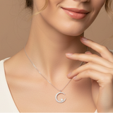 Jesmyra - Collar con colgante de luna y estrella