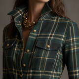 Giulietta - Maxivestido camisero de cuadros con cinturón