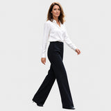 Alejandra - Pantalones elegantes de tiro alto