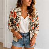 Andreia - Chaqueta bomber elegante floral