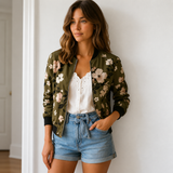 Andreia - Chaqueta bomber elegante floral