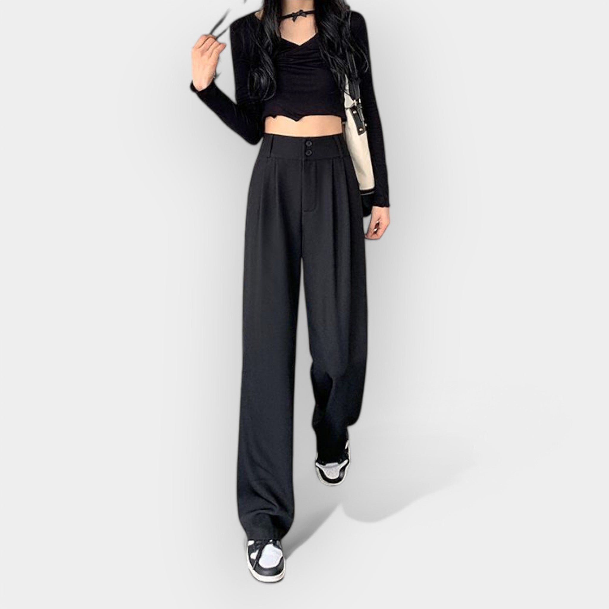 Pantalones anchos estilo coreano