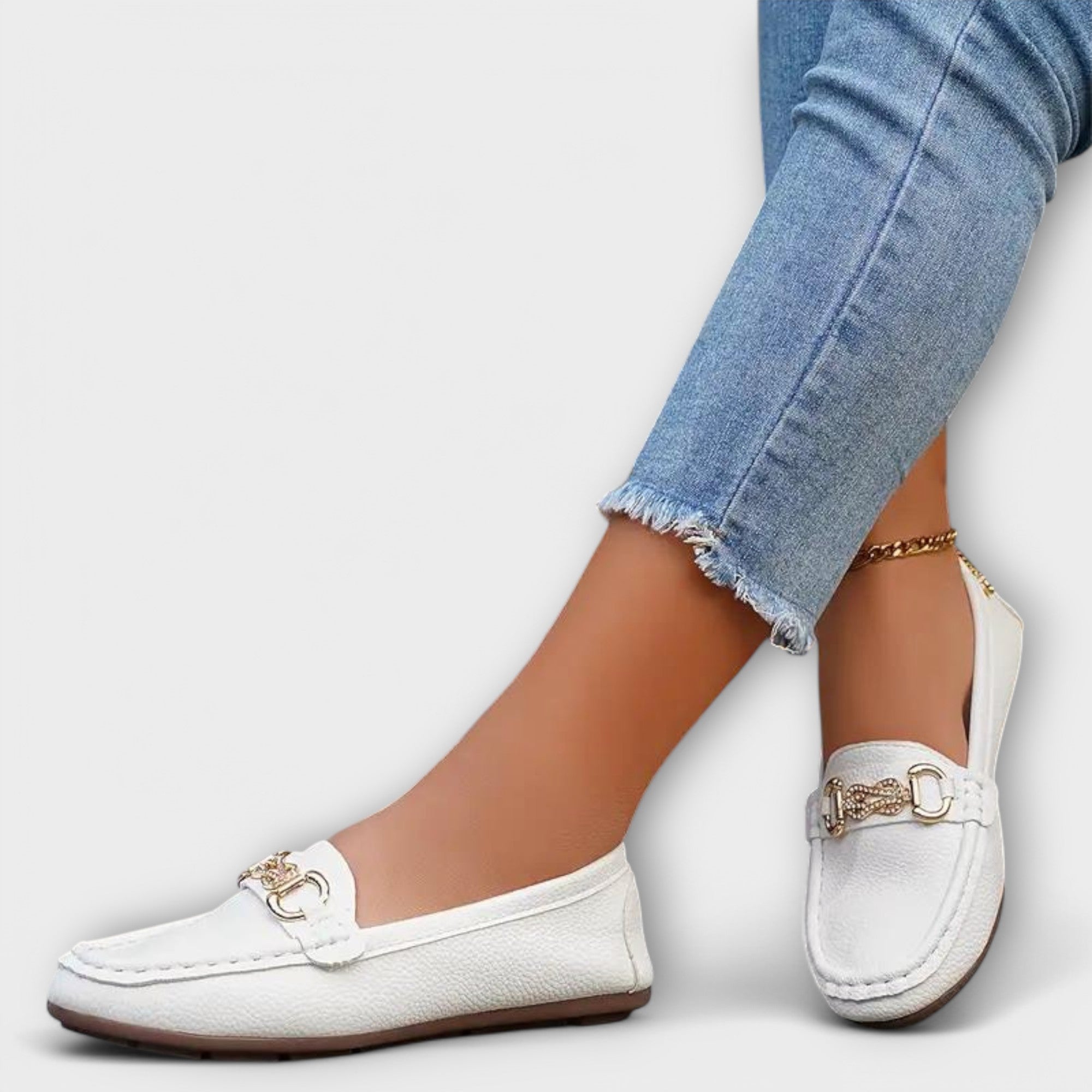Zapatillas urbanas sin cordones de piel Eva EleganteCómodas