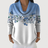 Anežka | Jersey con estampado floral y escote suave