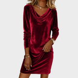 Serena – Lujoso vestido de terciopelo de caída suave