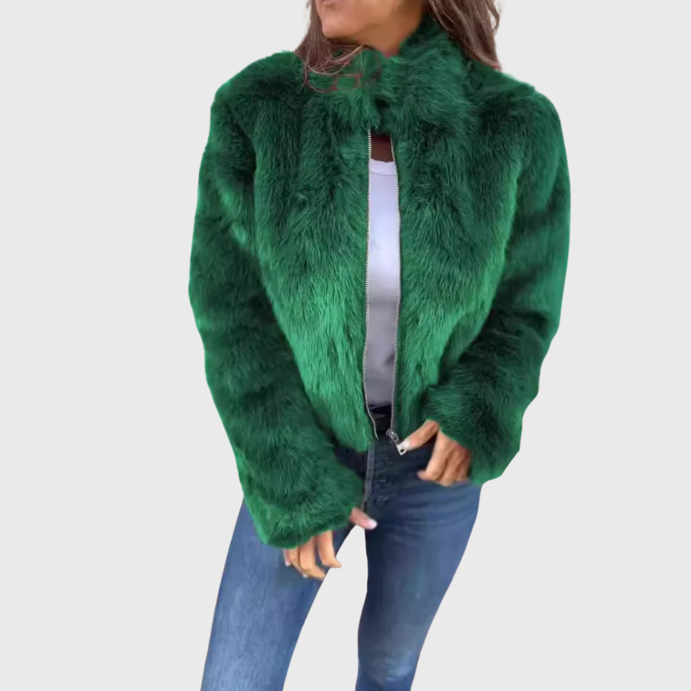 Linde – Chaqueta corta con cuello de softshell