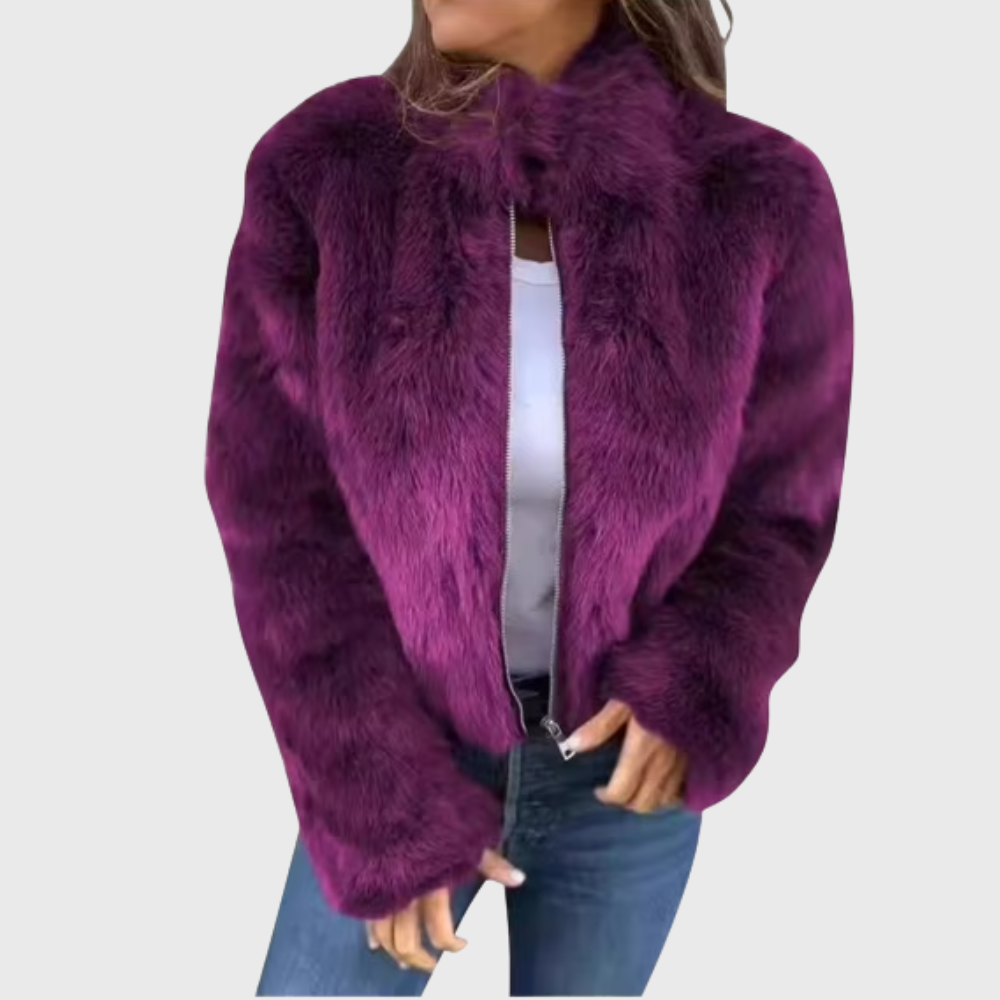 Linde – Chaqueta corta con cuello de softshell