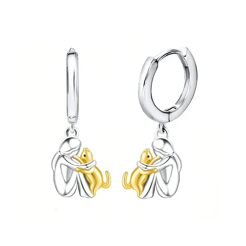 Lily™ | Pendientes Gato Iconic (Cierre Redondo)