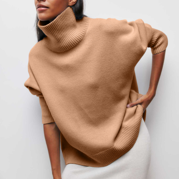 Klára | Elegante jersey de cuello alto para los días fríos