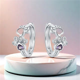 Elixane™ | Pendientes Huggie de huella dactilar en plata