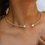 Collar de corazón de cristal