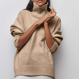 Klára | Elegante jersey de cuello alto para los días fríos