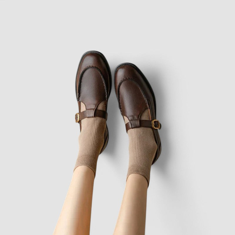 Zhelynne | Zapatos Mary Jane ortopédicos de punta cuadrada