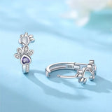 Elixane™ | Pendientes Huggie de huella dactilar en plata