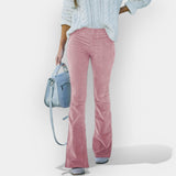 Pantalones de tiro alto con pernera ancha
