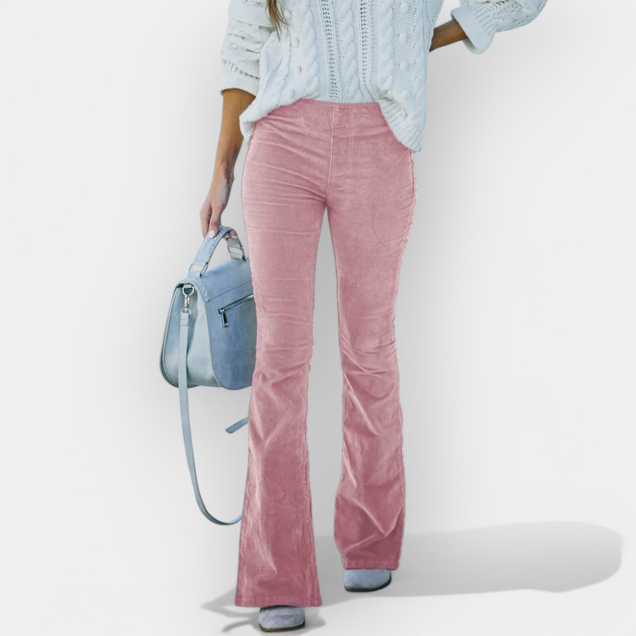 Pantalones de tiro alto con pernera ancha