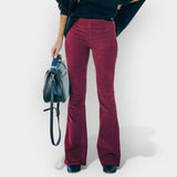 Pantalones de tiro alto con pernera ancha