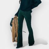 Pantalones de tiro alto con pernera ancha