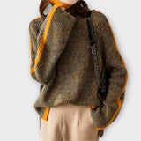 Petra | Jersey de punto con cuello vuelto y detalles en contraste