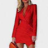 Vestido blazer de manga larga