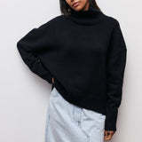 Klára | Elegante jersey de cuello alto para los días fríos