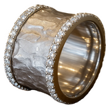 Anillo de plata vintage con circonita
