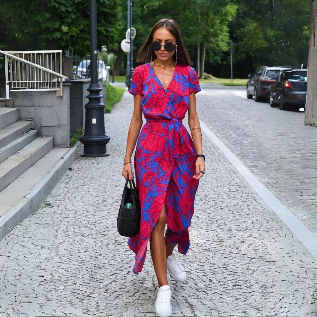 Petra - Vestido elegante con escote en V y corte moldeador