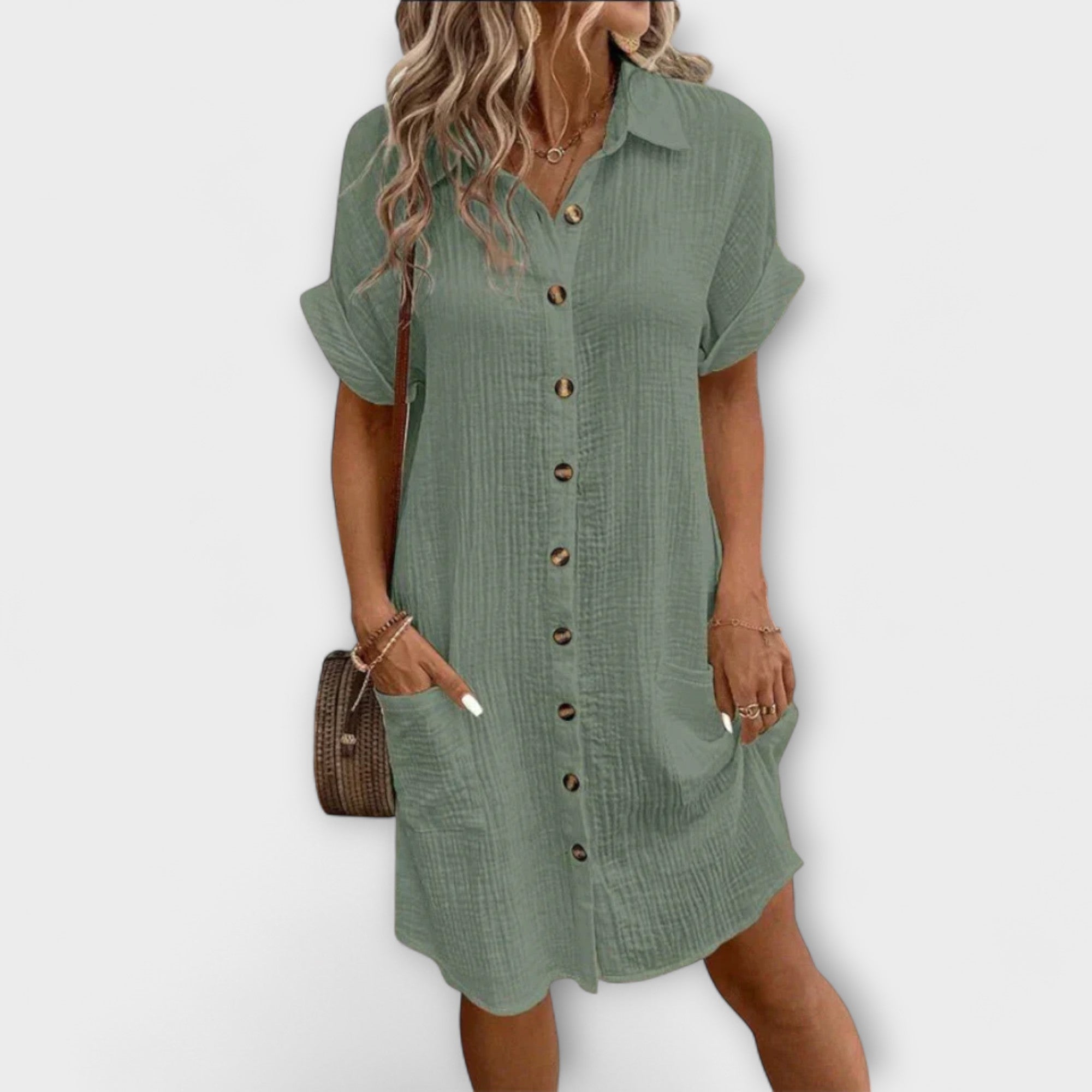 Aria - Vestido casual de piqué clásico