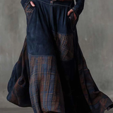 Azucena | Vestido maxi de ante con cinturón