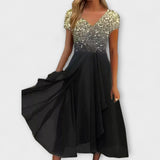 Lara - Vestido de noche de gasa para mujer