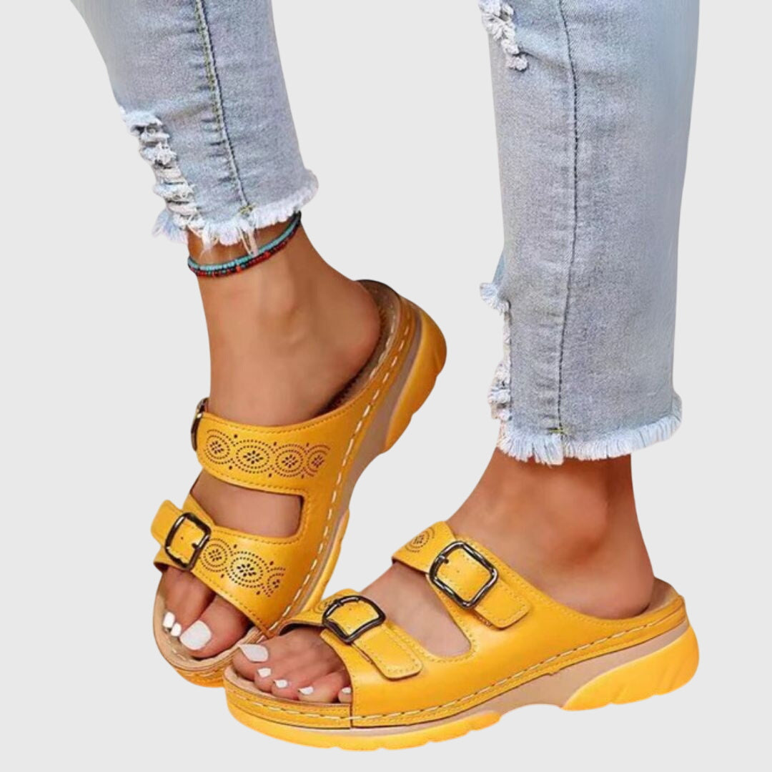 Diora™ | Sandalias ortopédicas de piel