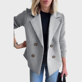 Emma – Elegante blazer con detalle de punto en las mangas