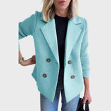 Emma – Elegante blazer con detalle de punto en las mangas