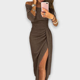 Lena - Elegante vestido con hombros descubiertos
