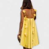 Jordania - Minivestido sin tirantes con estampado floral elegante