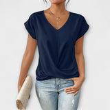 Eloise - Top con cuello en V y detalle de nudo