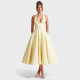 Halina - Vestido midi con corsé