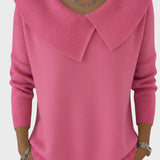 Barbora | Jersey elegante de punto con cuello prominente