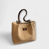 Cécile. - Bolso de hombro suave de pana