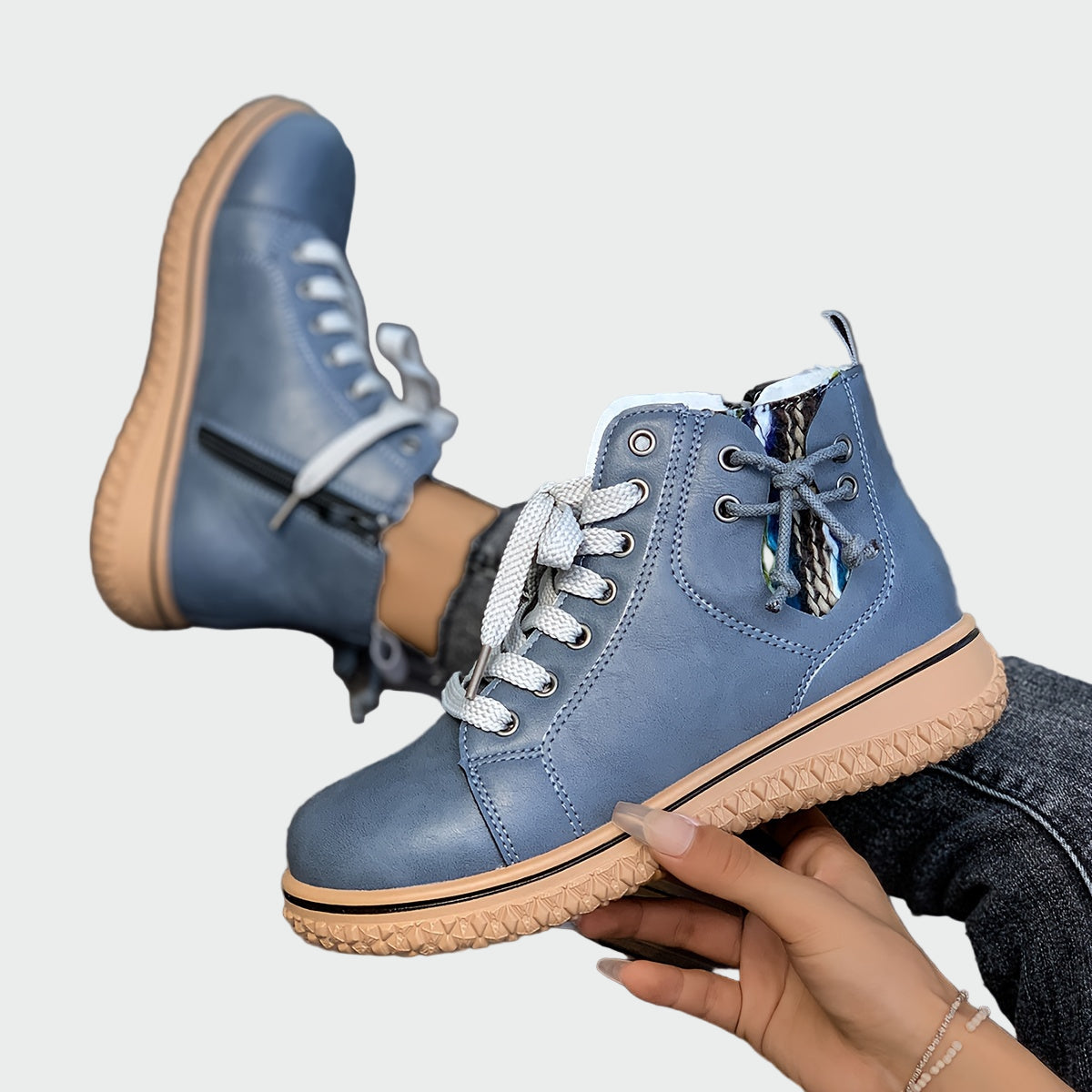 Botas de tobillo ortopédicas de cuero