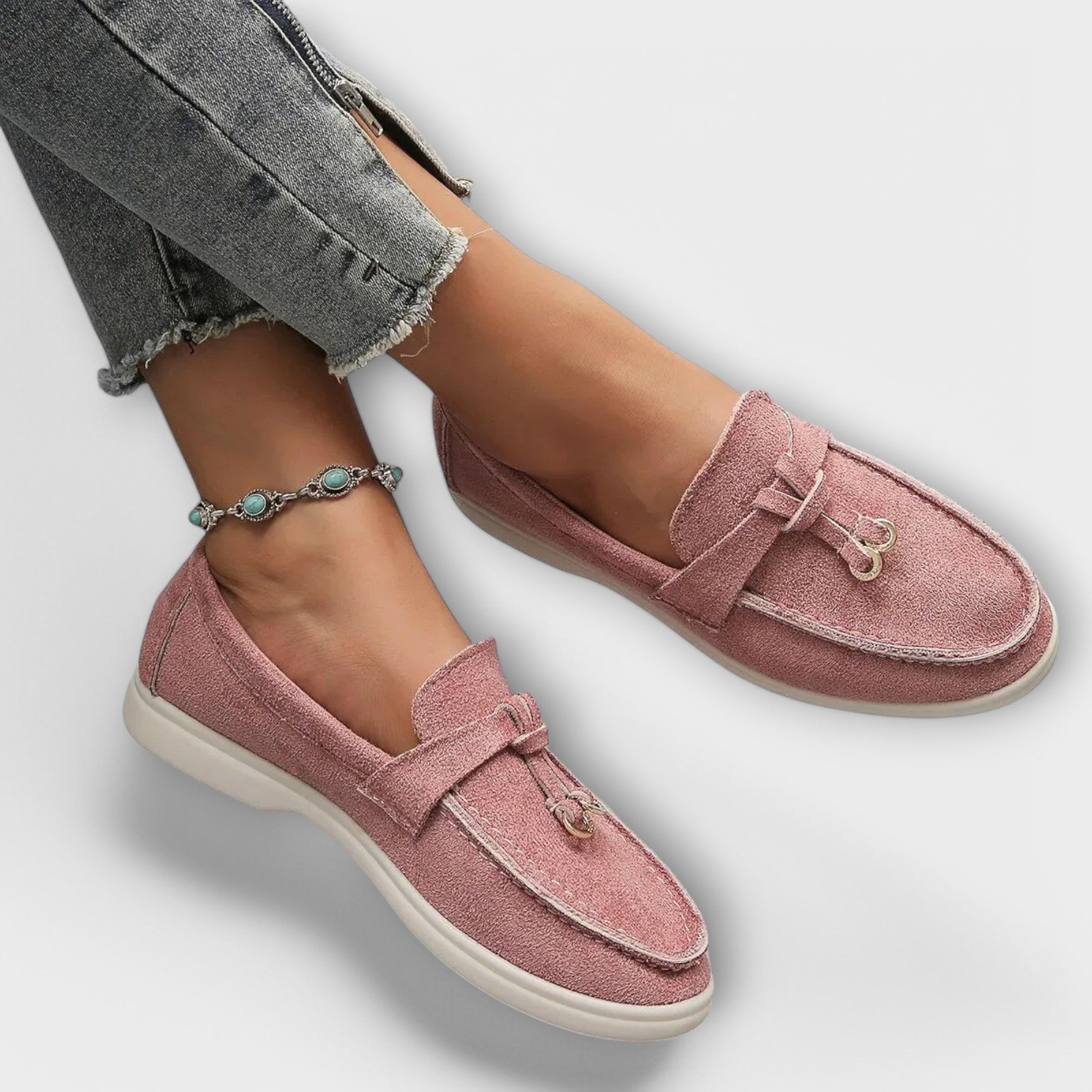 Veronika Sofisticados Mocasines Con Cordón Decorativo