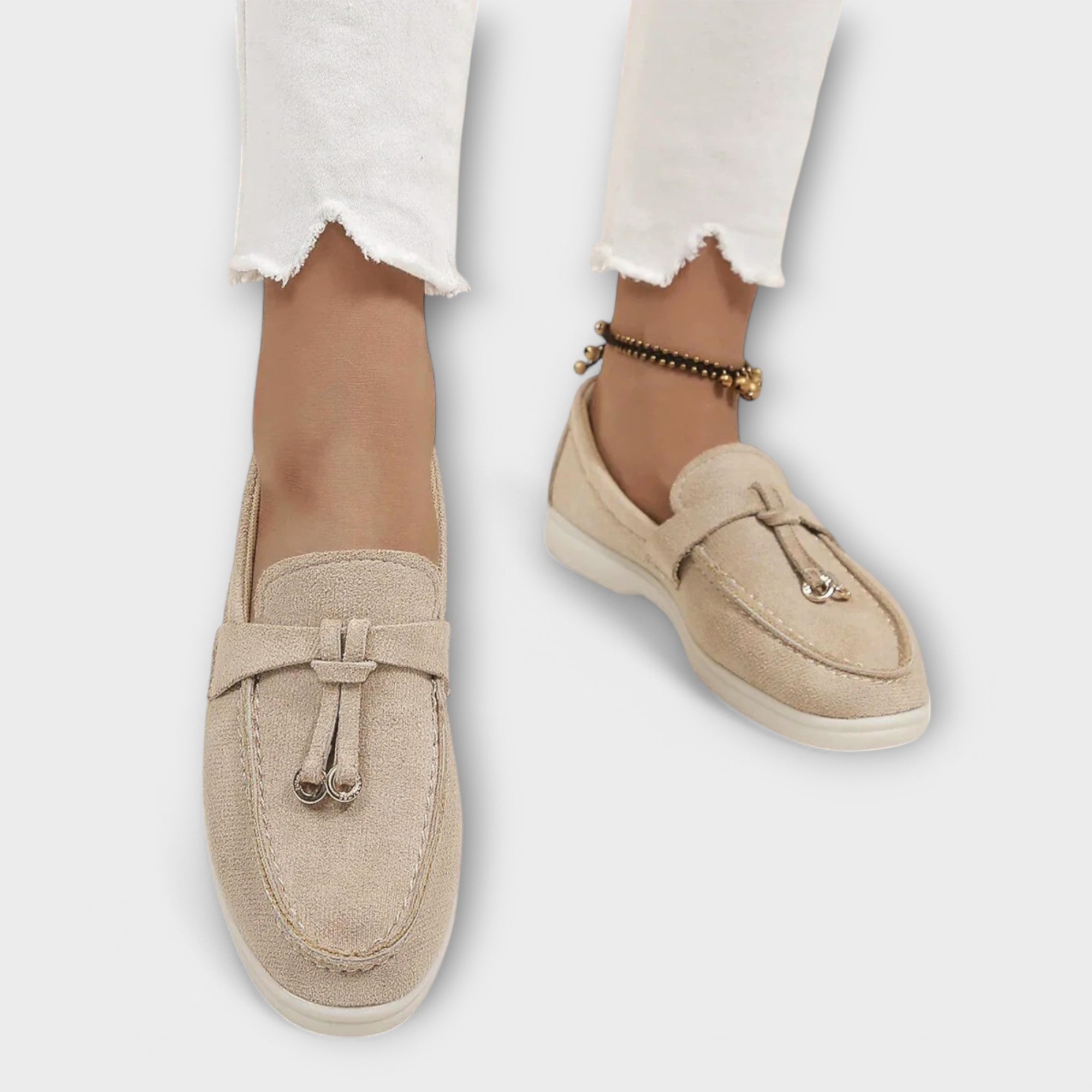 Veronika Sofisticados Mocasines Con Cordón Decorativo