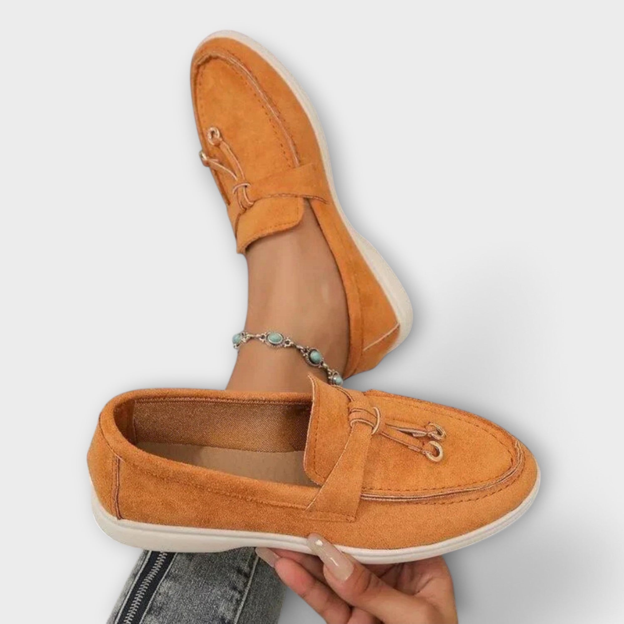 Veronika Sofisticados Mocasines Con Cordón Decorativo