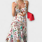 Heather - Elegante conjunto de dos piezas con falda
